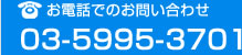 お電話でのお問い合わせ03-5995-3701